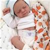 Zero Pam Bebe Reborn Silicone Corpo Completo con Occhi Chiusi 45 CM,Bebe Reborn Bambino con Capelli, Bambole Reborn Silicone Corpo Intero Morbido Anatomicamente Corretto