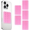 BWOOOWE 5 Pezzi Ventosa per Telefono in Silicone Supporto Antiscivolo per Cellulare Ventosa Auto Compatibile con Custodie iPhone e Android Supporto Hands Free per Selfie e Video(Rosa)