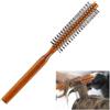 nuluxi Spazzola Rotonda per Capelli in Legno, Spazzola rotonda per barba da uomo，Piccola Spazzole Asciugatura da Uomo Round Brush per Capelli Spazzola per Capelli Bagnati Lisciare