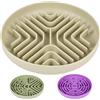 OFFCUP Ciotole per Cani, Silicone Ciotola Anti Ingozzamento, Fun Feeder Slo, Durevole, Per La Perdita Di Peso, Ventosa Antiscivolo, Previene Lo Strozzamento Degli Animali Domestici （Grigio Beige)