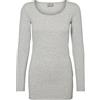 Vero Moda Damen VMMAXI My LS Soft Long U-Neck NOOS' Langarmshirt, Grau (Light Grey Melange), 36 (Herstellergröße: Small)