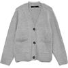 Vero Moda Cardigan Femminile VMBOOM Cardigan, Chiaro Grigio Melange, L