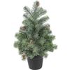 Flair Flower Mini albero di Natale artificiale con coni in iuta, 48 cm, decorazione natalizia, albero di Natale, abete artificiale, conifere X'Mas, decorazione natalizia, pianta artificiale