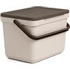 TATAY Pattumiera per Umido 6L | Compostiera da Cucina Smart Senza Supporto | Design Compatto e Funzionale | Materiale 100% Riciclato | 26,5x20,5x18,5 cm, Ecohome