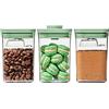 OXO Good Grips POP - Set di 3 contenitori con mini cucchiai, motivo: pistacchio, edizione limitata