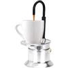 Tyenaza Caffettiera Moka a Tubo Singolo, 1 Tazza da 50 ML con Beccuccio in Lega di Alluminio, Piano Cottura, Caffettiera Italiana Per Feste All'Aperto, Viaggi, 17 X 8,5 cm