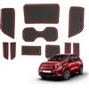 BSTW Compatibile con Citroën C3 IV 2024 2025 2026 (Versione con freno a mano) Tappetini Antiscivolo per Citroën C3 Tappetini in Gomma per Console Centrale, Porta Bicchieri, Scanalatura Porta (Rosso)