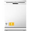 Midea MFD60S121W-IT Lavastoviglie Libera Installazione con 12 coperti, 6 Programmi, Partenza Ritardata, Funzione di Mezzo Carico, 60 cm - Bianco