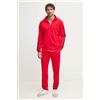 Adidas Tuta Sportiva M 3s Tr Tt Ts Rosso/Nero (JI8852)