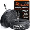YunSCM 2Pcs 18/25-622 28 pollice / 700c Camera d'aria 700x18C/20C/23C/25C FV48mm Presta Valve Compatibile con 700x18C 700x20C 700x23C 700x25C camera d'aria per bici da strada 700x25c