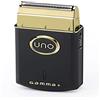 GAMMAPIU' UNO Rasoio Elettrico barba, Rasoio Professionale Lamina ultrafine 38 mm in Gold Titanium, Motore Professionale Velocità 9.000 rpm, Rasoio portatile Senza fili, Ricarica rapida, attacco USB