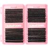 Silkiwinki Extension Ciglia Ciuffetti, Libro da 544PCS Ciglia Finte, 10-16MM per Volume Intenso e Personalizzato (60D+100D+120D+150D)