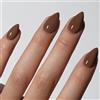KQueenest Soft Gel Press on Nails - Sheer Chiodi di colore marrone chiaro da incollare a mandorla corta, tinta unita, finte unghie con colla, lucide, naturali, set da 30 pezzi