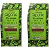 Radico Tintura vegetale per capelli, rosso castagno, confezione da 2 pezzi, bio vegano