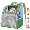 Pawaboo Zaino per Cani Gatti,10 kg,Traspirante,Verde Scuro | Traspirante,Finestra a Rete,Supporto Incluso,Guinzaglio Interno,per Passeggiata ed Escursione