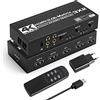 Tendak HDMI Matrix 3x2, 4K@60Hz, commutatore HDMI Matrix 3 In 2 Out + estrattore audio ottico Spdif e 3,5 mm stereo con telecomando IR, supporta HDCP 2.2 HDR 3D