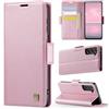 Teeirllim Custodia per Samsung Galaxy S21 Plus 5G, Blocco RFID PU Pelle Portafoglio Flip Case, Carta Fessura, Funzione Supporto, Antiurto Case Cover per Samsung Galaxy S21 Plus - Rosa