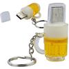 Ulticool - Chiavetta USB da 128 GB a forma di bicchiere di birra - Memory Stick portapenna - Stick di memoria dati - Stick di memoria - Bianco Giallo