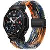 GIOPUEY 22mm 20mm Cinturini Magnetica Compatibile con Amazfit T-Rex 3 PRO 48mm/T-Rex 3 PRO 44mm, Cinturino in Morbido Nylon Intrecciato [Unisex] [Traspirante] - Colourful