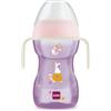 MAM Fun to Drink Cup Night Tazza bambini 270 ml, Biberon acqua per neonati 8+ mesi con manici che si illuminano al buio, Borraccia neonato con beccuccio anti-goccia e valvola per flusso libero, Rosa