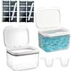 Yudobliss Contenitore Detersivo Polvere, Set di 2 2,8L Dispenser Detersivo Lavatrice, Contenitore per Detersivi in Plastica PET, Contenitori per Capsule da Bucato Detersivicon Cucchiai, per Cialde per Bucato
