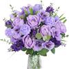 Fairblo Fiori Artificiali Rose Viola Seta Ortensie Fiori Finti per Decorazioni Per la Casa, Cucina, Centrotavola, Matrimonio, Decorazione Interna ed Esterna