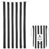 Dock & Bay Telo Mare - Asciugatura Rapida, Senza Sabbia - Compatto, Leggero - Materiali Riciclati al 100% - Include Custodia - Cabana - Kamari Charcoal, Large (160x90cm, 63x35)