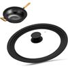 talifoca Coperchio Universale , Coperchi Universale Vetro Temperato per Pentole con Bordo in Silicone Resistente al Calore, Adatto per Pentole di Diametro 24/26/28 cm
