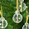 LÈFERS 12 palline di Natale in cristallo trasparente, 2,2 cm, mini sfera prisma decorazioni per albero di Natale, decorazione per la casa di Natale, matrimoni, feste di Natale (trasparente)