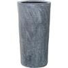 DRW Portaombrelli Rotondo in Ceramica in Grigio, Medidas: 24x24x48 cm