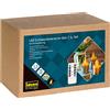 Idena 50062 - Candele a LED con funzione timer, batteria, dimmer, 2 impostazioni di luce e telecomando, candele di cera a 3 livelli in vetro per uso interno