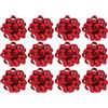 The Gift Wrap Company Fiocchi decorativi in metallo, 12 pezzi, colore: Rosso