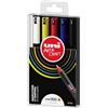Posca - Uniposca Set Completo con 5 Pennarelli Punta Extra-Fine, 0.7mm, Pennarelli Acrilici Uni Posca Ideali come Colori per Bambini e Artisti, Cancelleria, Colori Tessuto e Altre Superfici - Original