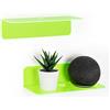 OAPRIRE Mensole da Muro in Acrilico 2 Pezzi - Espandi Facilmente Lo Spazio Della Parete - 23cm Mensola Adesiva da Muro per Cameretta, Bagno, Cucina, Salotto, Con Fermacavi - Verde fluorescente