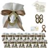 Doni Bomboniere Set Battesimo 12 Sacchettini Bianco con Ciondolo Oro e Gessetto Angioletto Bustine Confetti Bigliettini Personalizzabili Confettata Comunione Bimbo Bimba Fai da Te