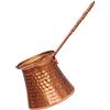 SHERCHPRY Caffettiera turca Arabo Greco Caffettiera Pouf fatto a mano in rame martellato Cezve con manico in ottone Jezve Briki per la stufa 320Ml