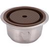 Asixxsix Capsula di caffè Riutilizzabile per for Vertuo, Baccelli di caffè Ricaricabili in Acciaio Inossidabile, Capsule Espresso Riutilizzabili, Tazze di Baccelli Espresso con Pennello (230ml)