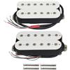 FLEOR Alnik 5 Pickup al manico per chitarra elettrica e pickup al ponte 14-15K Set Pickup humbucker a doppia bobina bianchi