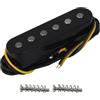 FLEOR Pickup Alnico 5 Pickup bobina singola al ponte per chitarra Asta piatta per chitarra elettrica ST SQ, nera