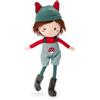 LILLIPUTIENS - Louis Bambola coccolosa in Morbido Tessuto con Cappello Rimovibile, Confezione Regalo Decorativa - Stimola la motricità fine e l'immaginazione, Giocattolo educativo Ideale dai 2 Anni