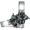 Defvnsy Lampadine H4 LED, 55W 22000ML Brillante Luminosità Lampada con Ventola di, 12V 6500K Bianco Lampadina H4 Luce, Plug and Play Luci LED Auto 1:1 Sostituzione per Alogena (Confezione da 2)