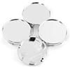 Rhinotuning 4 X 54 mm placcati argento ABS plastica centro ruota coprimozzo