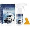 KUIRUNRX® Spray Antigelo Auto, Deghiacciante Vetri Auto, Disgeliante per Auto Facile e Rapido Rimuove Ghiaccio e Brina all'Istante, per Parabrezza, Specchietti e Fari, 120ml