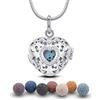 EUDORA Harmony Ball Eudora Harmony Locket Galleggiante Donne Collana del Pendente del diffusore dell'olio Essenziale di aromaterapia con la Pietra della Lava di 7PCS, 60.96cm