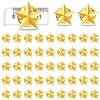 Vergissmeinnicht Spilla a forma di stella 4 luglio Memorial Day Festa dei veterani Argento o Oro Stella Distintivo Spilla da bavero Giorno dell'Indipendenza Decorazioni per costumi, 16mm, Metallo
