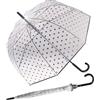 Pierre Cardin Ombrello Trasparente Automatico Metallizzato, Oro Trasparente, 89 cm