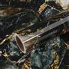 VEELIKE Carta Adesiva Marmo Nero Oro Carta da Parati Effetto Marmo Nera Pellicola Autoadesiva per Cucina Lavabile Pellicola Adesiva Decorativa Bagno Soggiorno Rotolo Adesivo per Mobili 40cm x 300cm