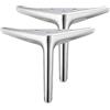 ETOPARS Sostituzione dei piedi del triangolo del metallo delle gambe della mobilia per Cabinet Dresser Sofa Chair Workbench,Pack di 2(Argento,12cm)