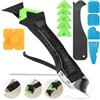 LPZMPZ Set di attrezzi per la rimozione del silicone, estrattore in silicone, 5 in 1, con raschietto per fughe, raschietto in silicone e coltello per fughe, per cucina, bagno, pavimento, lavandino,