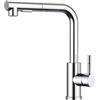 FORIOUS Rubinetto Lavello Cucina, Miscelatore Cucina con Doccetta Estraibile Acciaio Inox Ad Alta Pressione Orientabile a 360°, Cromo Lucido